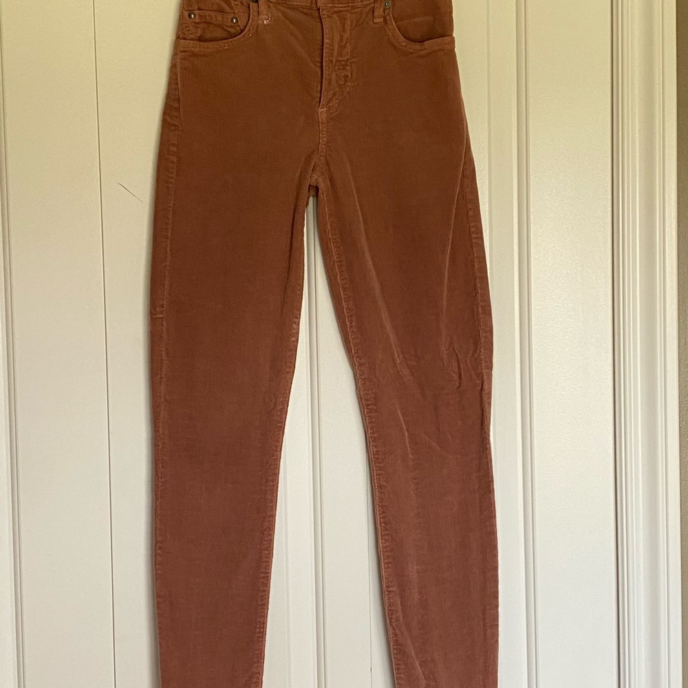 Corduroy light terra-cotta high waisted skinny